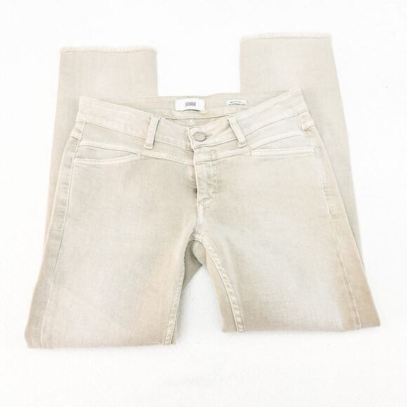 Closed Starlet Beige/Grey Khaki Wash Skinny Denim Jeans Size 26 Italy - Picture 4 of 10